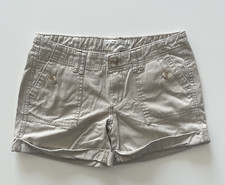 Aeropostale Women's Size 5/6 Tan Cargo Mini Shorts Pocket Button Y2K 100% Cotton