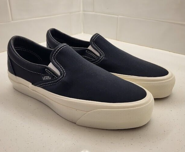 Vans OTW Slip On 98 LX Satin Jet Set Black Womens Size 7 Row Lux