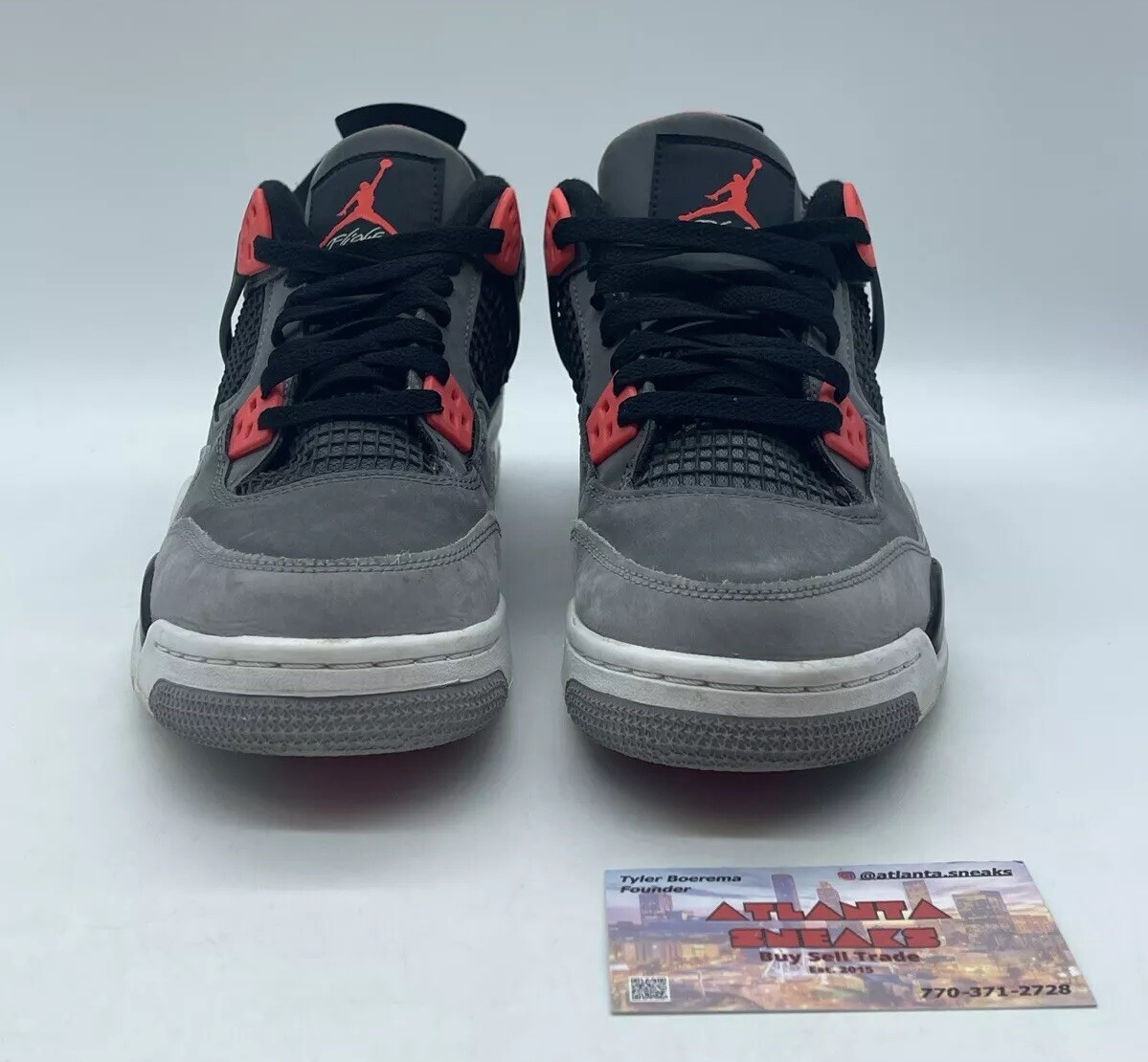 Size 6Y - Jordan 4 Retro Mid Infrared White Gray Black Pink