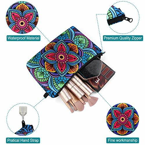 Small Makeup Bag Portable Travel Cosmetic Bag Zipper Pouch Waterproof Makeup - Picture 3 of 9