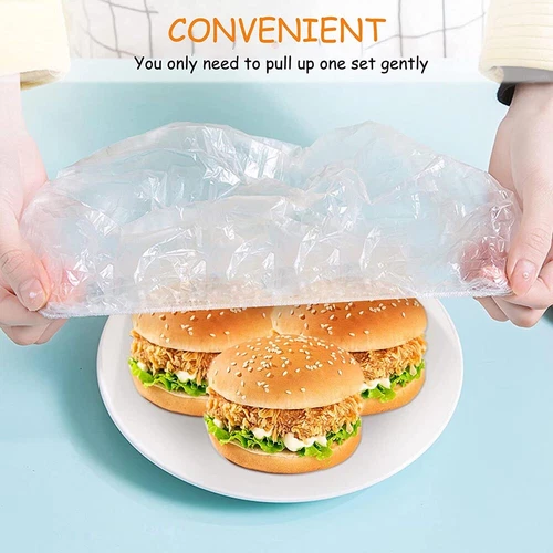 100PCS Disposable Food Cover Plastic Food Bag Elastic Wrap Food Bowl Dish Cover - Picture 7 of 21