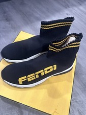 Size 10- Fendi Stretch Fabric Sock Black