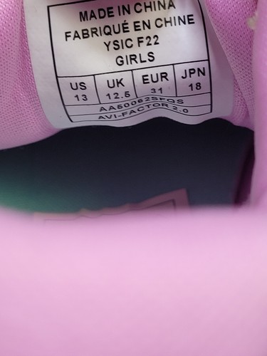 Avia Avi-Factor 2.0 Girls Shoes Size 13/Uk 12.5/ 31 EUR (Medium) - Picture 5 of 11