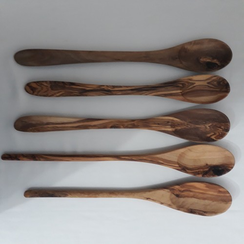 Olive Wood Spoon Wooden Cooking Kitchen Utensils Spoons Handmade Utensil 12 Inch - Picture 9 of 12