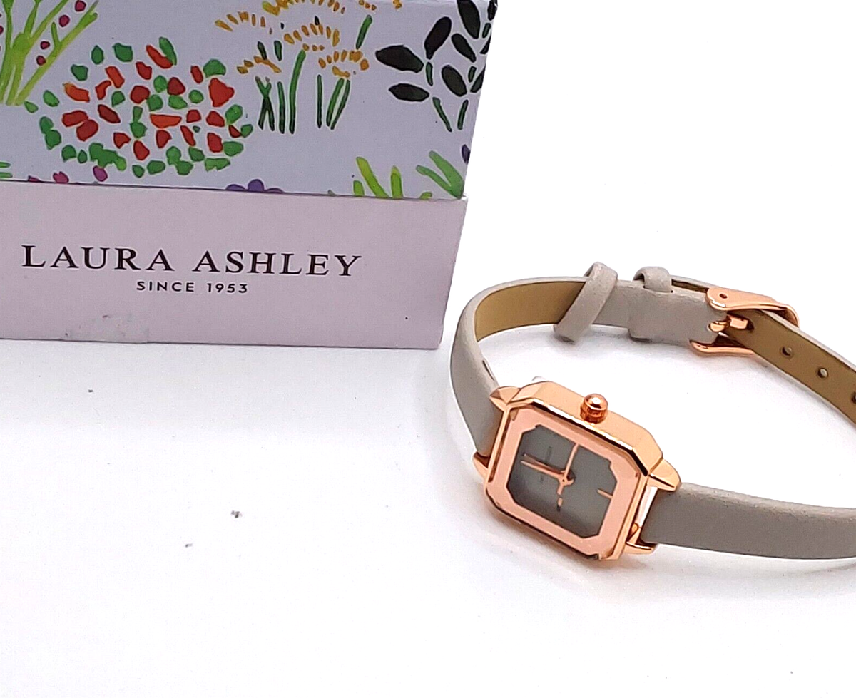 Laura Ashley women's 22mm Faceted Tank Case Vegan Leather