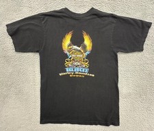 Harley-Davidson Motorcycles Mens L Made In USA Black Pocket T Shirt Maui Hawaii