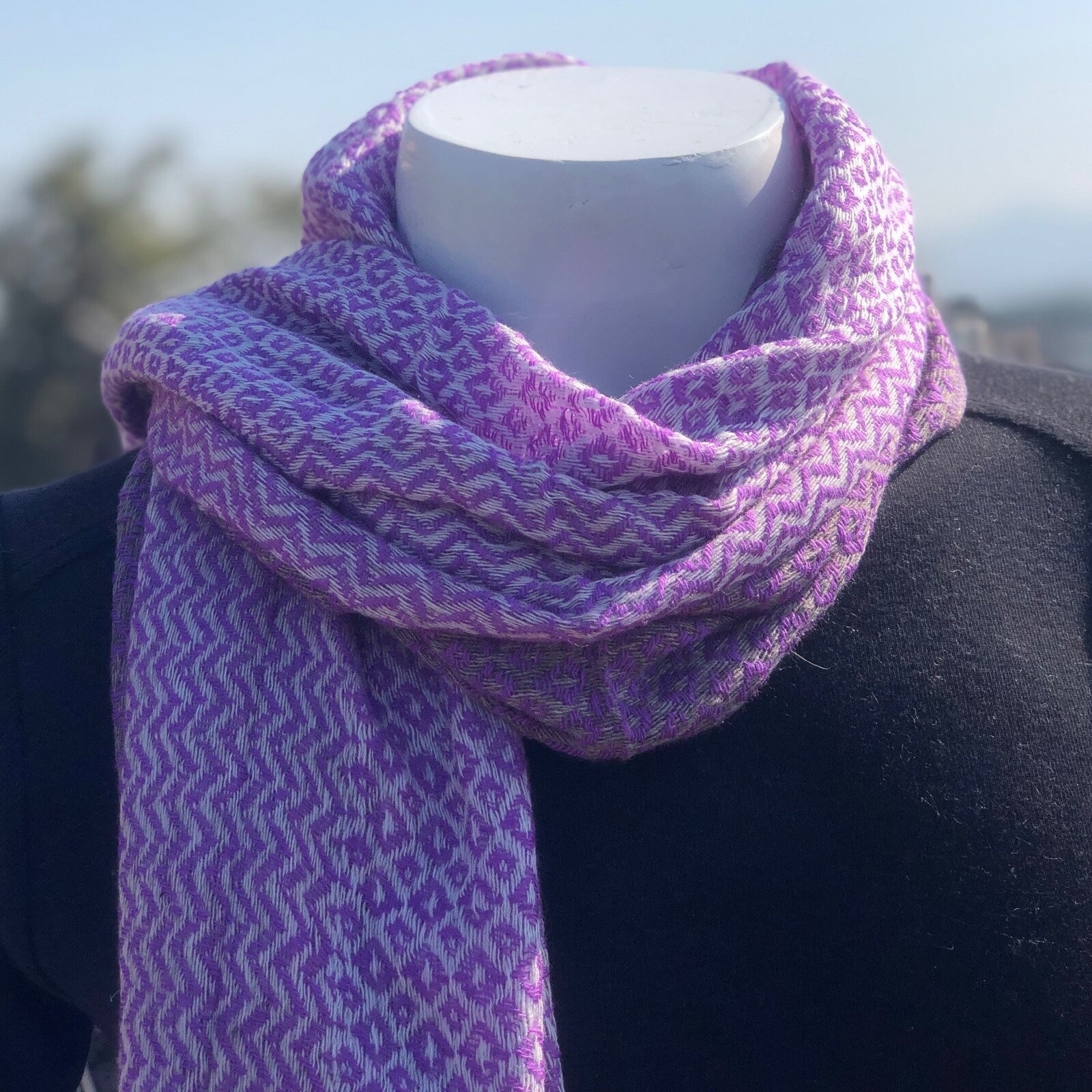 Cashmere Scarf Jhalari Handcrafted in Nepal Shawl Winter Wrap