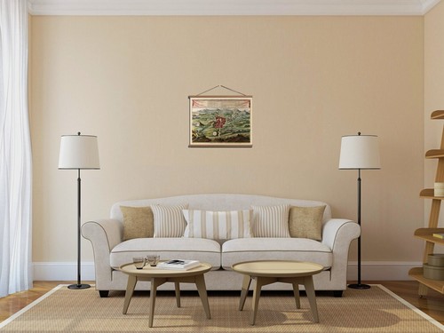 Ancient 1687 Early Antique Detailed Map Of Athens; Canvas Magnetic Wooden Hanger - Picture 13 of 16