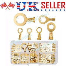 150pcs Non-Insulated Electrical Crimp Wire Cable Connectors Brass Ring Terminals