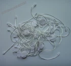 100 White Round double plug Hang Tag String Snap Lock Pin Fastener Hook Tie 26cm
