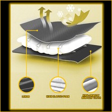 New Black Lycra Comfort Gel Seat Cushion Cover Shock Absorb Pad For Motorcycle