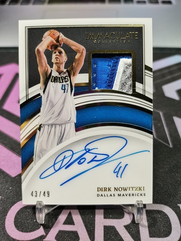 2021-22 Panini Immaculate DIrk Nowitzki Patch Autograph PA 2021-22 Panini Immaculate DIrk Nowitzki Patch Autograph PA