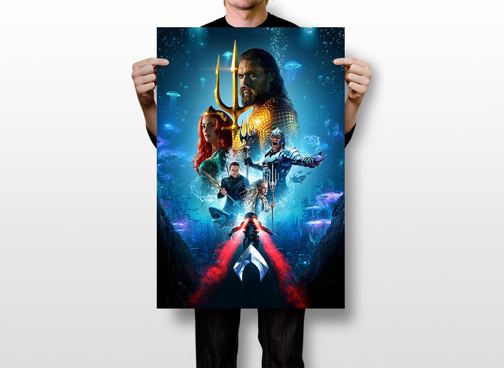 Aquaman Movie Print Super Hero Action Film Wall Art Home Decor
