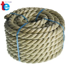 3 Strand Twisted Rope PP Manila Rope 50/100FT Arborist Bull Rope Rope