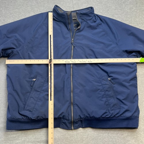 Lands End Squall Jacket Mens 4XL Blue Fleece Lined Windbreaker Waterproof Bomber - Picture 17 of 18