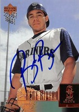 Rene Rivera autographed Baseball Card (Mariners) 2001 Upper Deck Star Rookie #49