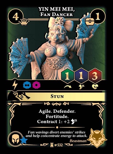 Pandaren Dancer - Panda Fan Dance - Signum Games - Fantasy Dungeons and Dragons - Bild 3 von 3