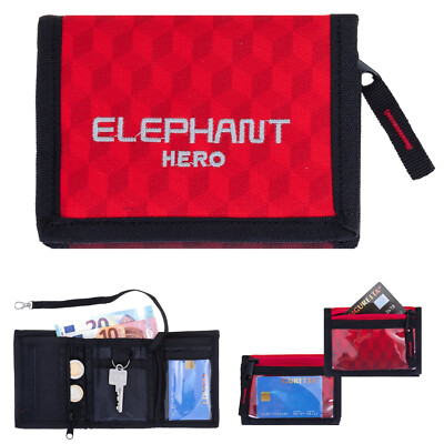 Geldbörse Kinder Jungen Schülerbörse Jugendbörse Elephant 12864 Red Cube Rot