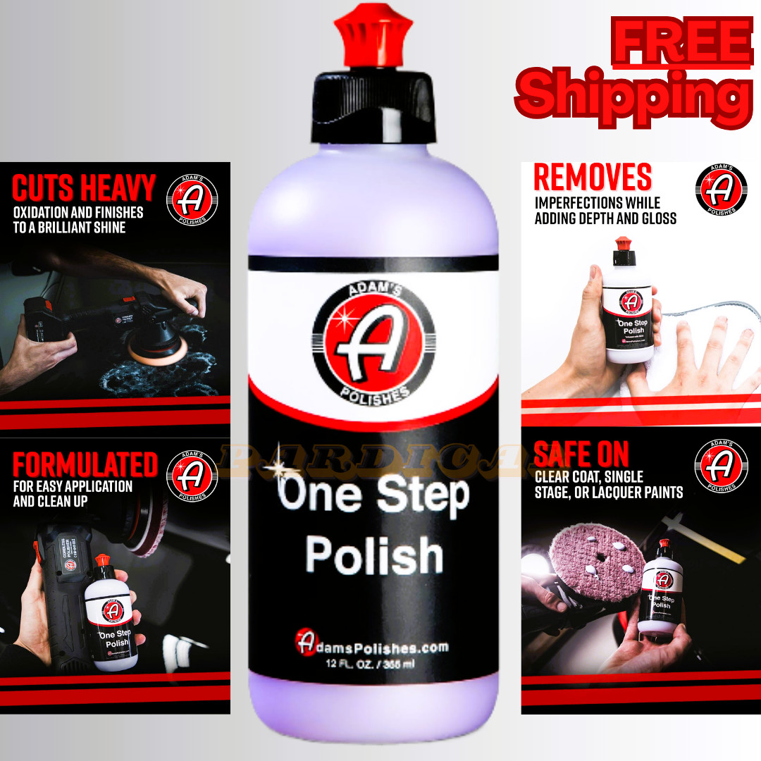 Adam's Polishes One Step Polish 12oz - Safe for Clear Coat, Single Stage, or Lac