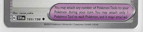 POKEMON Scarlet&Violet NM UNcommon TRAINER Purple Pokemon Tool 169 DEFIANCE BAND - Picture 2 of 2