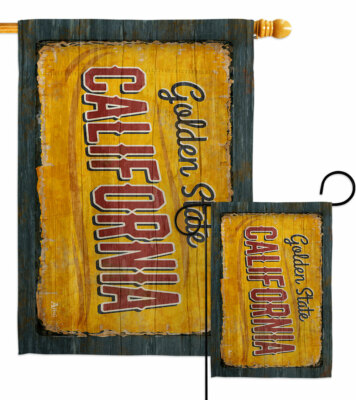 California Vintage Garden Flag States Regional Decorative Gift Yard House Banner