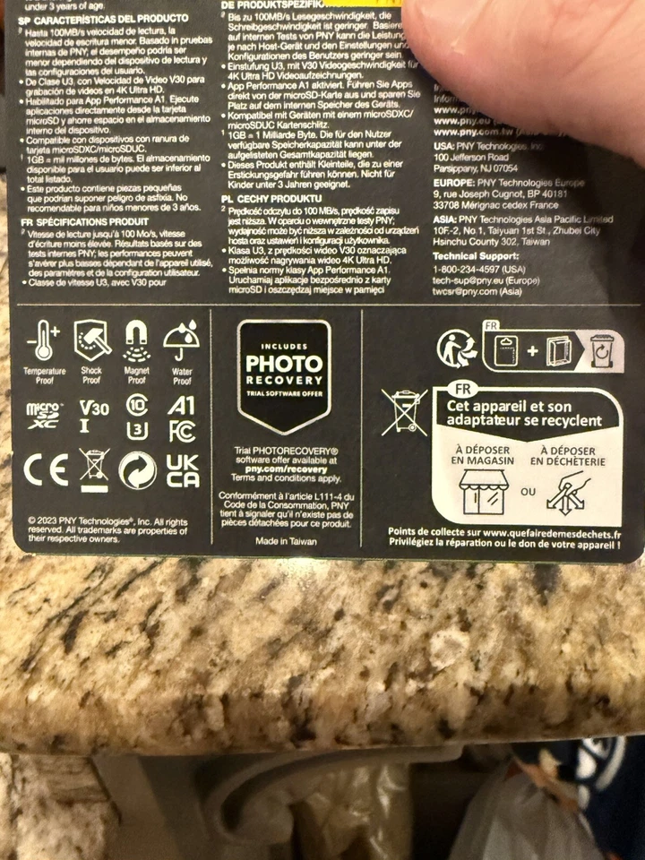 PNY 128GB Premier-X Class 10 U3 V30 microSDXC Flash Memory Card 2-Packs NEW - Image 3 of 4