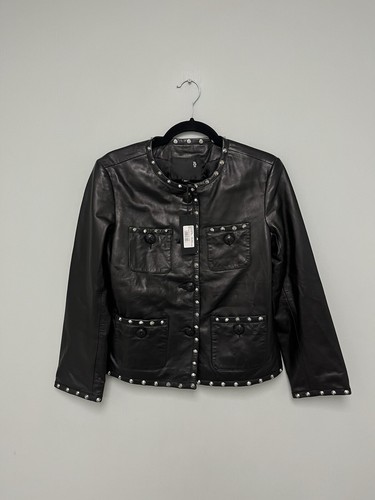 $1895 NWT Brand New R13 Cropped Slouch Studded Jacket Small - Picture 9 of 16