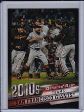 San Francisco Giants 2020 Topps Series 1 Black # /299 Decade's Best Teams Insert