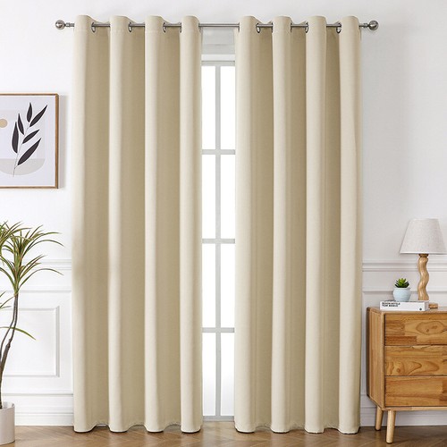 2X Blockout Curtains Blackout Window Curtains Draperies Pair Eyelet for Bedroom - Bild 11 von 54