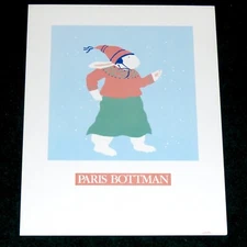 PARIS BOTTMAN VINTAGE ORIGINAL 1986 PRINT BUNNY RABBIT