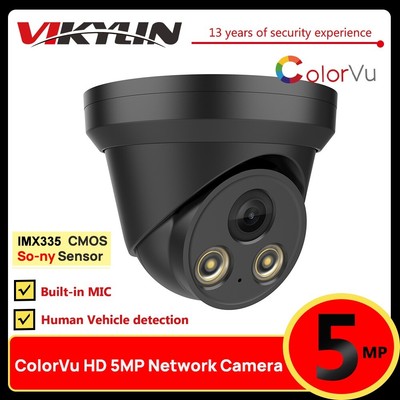 Hikvision Compatible 5MP ColorVu MIC Security POE IP Camera H.265 24h Full Color