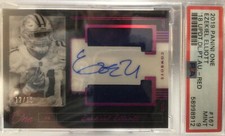 2019 Panini One #167 Ezekiel Elliott 18 Update Dual Patch Auto Red PSA 9