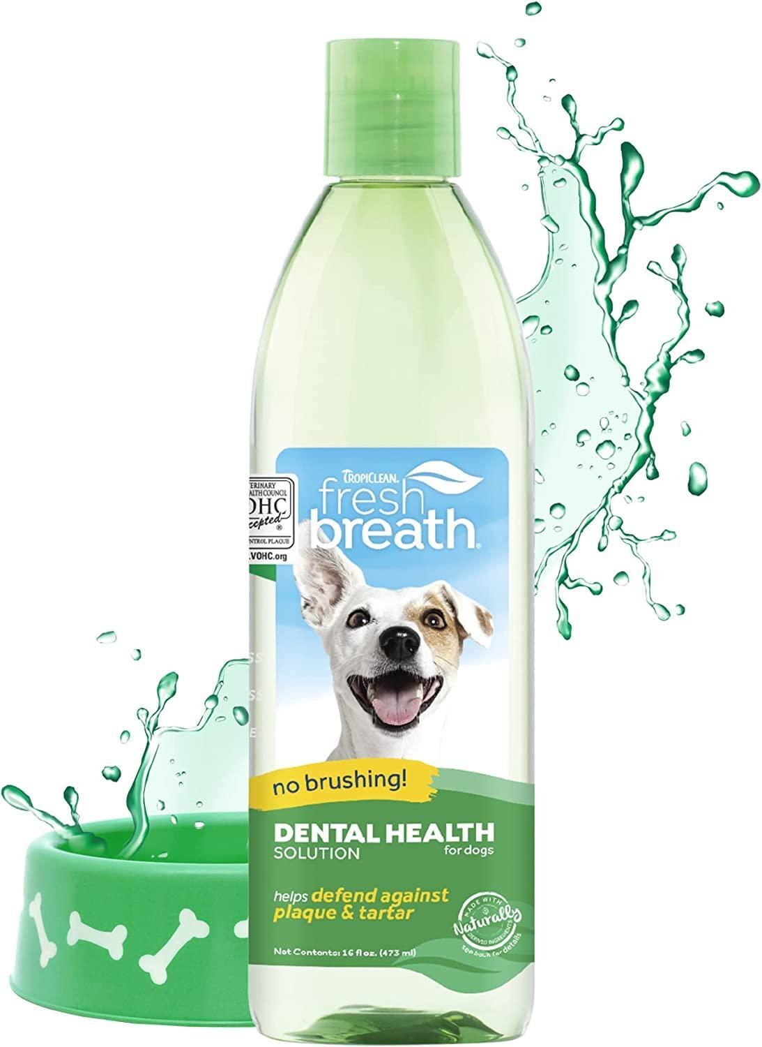 TropiClean – Dog Dental Care for Bad Breath – Remove Plaque Off Teeth - 473ml