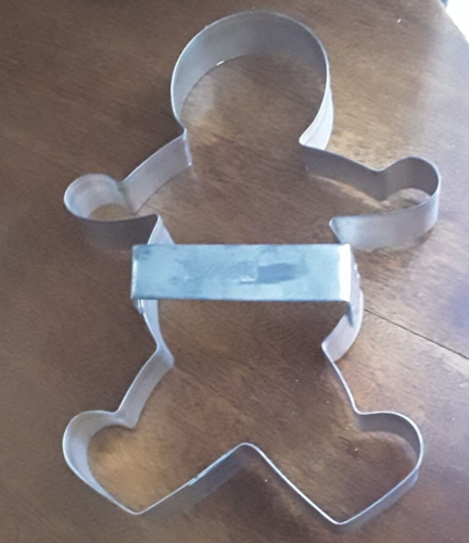 Giant  Vintage Large 11 1/2" Gingerbread Man Metal Cookie Cutter - Picture 1 of 5