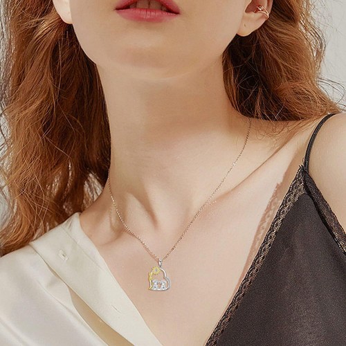 Scottish Highland Cow Necklace 925 Sterling Silver Pendant Gifts for Women Girls - Picture 2 of 6