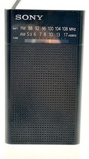 Vintage Sony ICFP26 Portable Compact AM/FM Radio Tuner w Speaker Clean & Tested
