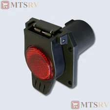 BROPHY 7-Way Vehicle Plug GM/Ford OEM Bracket Mount w/Reflector - F7CU - Pollak