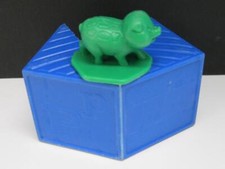 CLEAN Tupperware TUPPERTOYS ABC ALPHABET BUSY BLOCK Green TOY P is for PIG