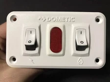 RV Atwood Dometic Water Heater White Dual 12V Switch Panel 91230 Gas / Electric