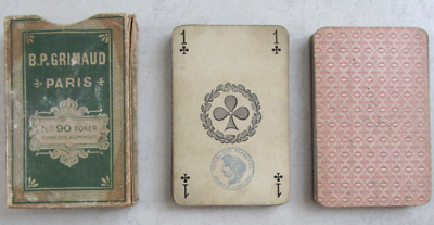 ANCIEN JEU DE CARTES Ancien 32 Cartes Tampon décret du 12 avril 1890 Collection EUR 10,00 - FR