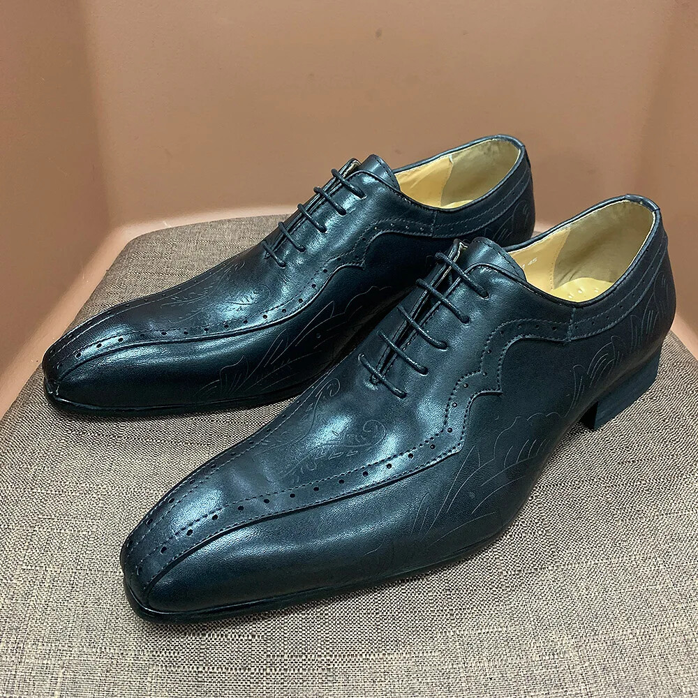 SAOLA Scarpe eleganti Oxford in pelle nera scarpe stringate tuta matrimonio formale uomo calzature
