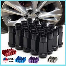 20pcs Aluminum M 12x1.25 50mm Open End Tip Extended Tuner Wheel Lug Nut