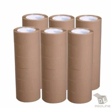 72 Rolls 2" x 55 Yards 165' Carton Sealing Brown Packing Shipping Box Tape New