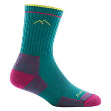 USA Darn Tough 1929 Teal Hiker Micro Crew Coolmax Midweight Sock Womens S M L