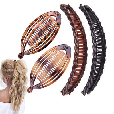 4Pcs Hair Clips Vintage Clincher Combs Tool for Thick Curly Hair Accessories Fis