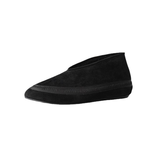 Womens THE ROW New Suede Soft Flat Heels Round Toe Pull on Short Boots - Picture 6 of 26