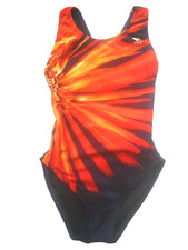 BRIGHT BANGIN' TYR Racerback Competition Swimsuit, Size 32