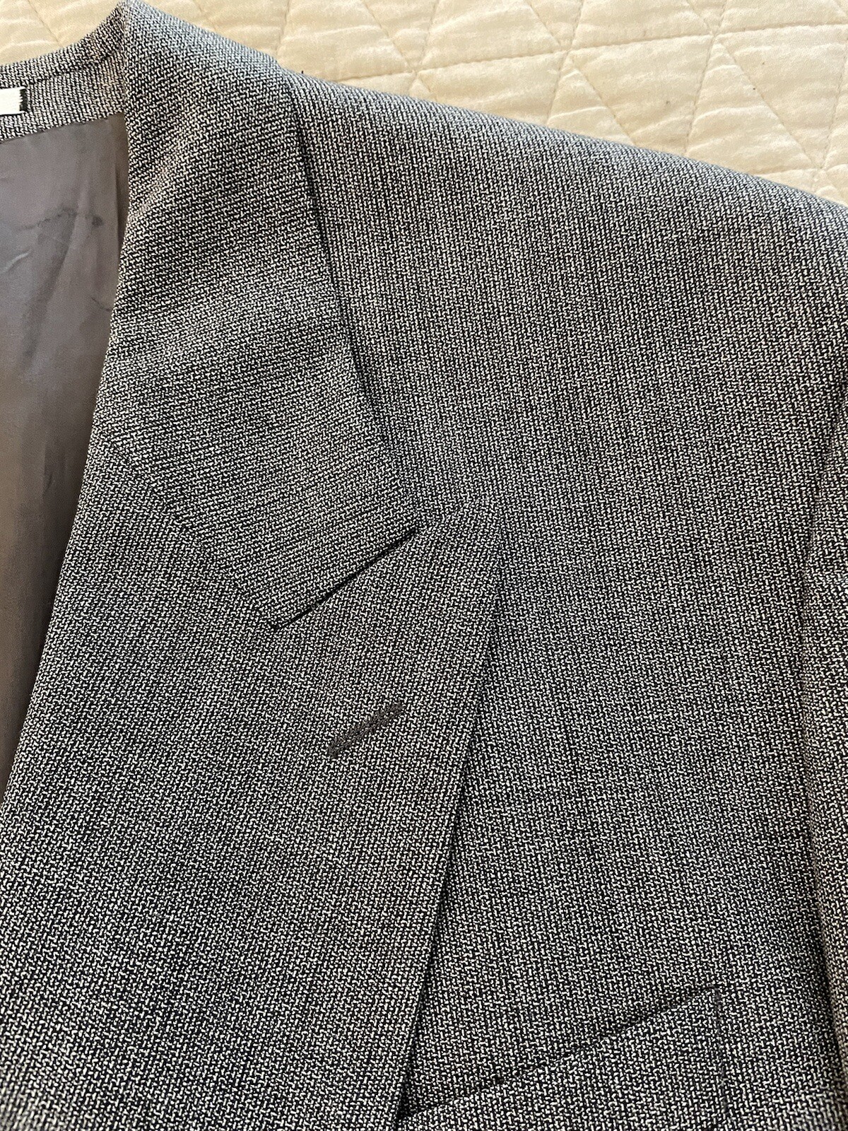 Giacca Tuta Yves Saint Laurent Made in France Vintage Doppiopetto Lana 44 R