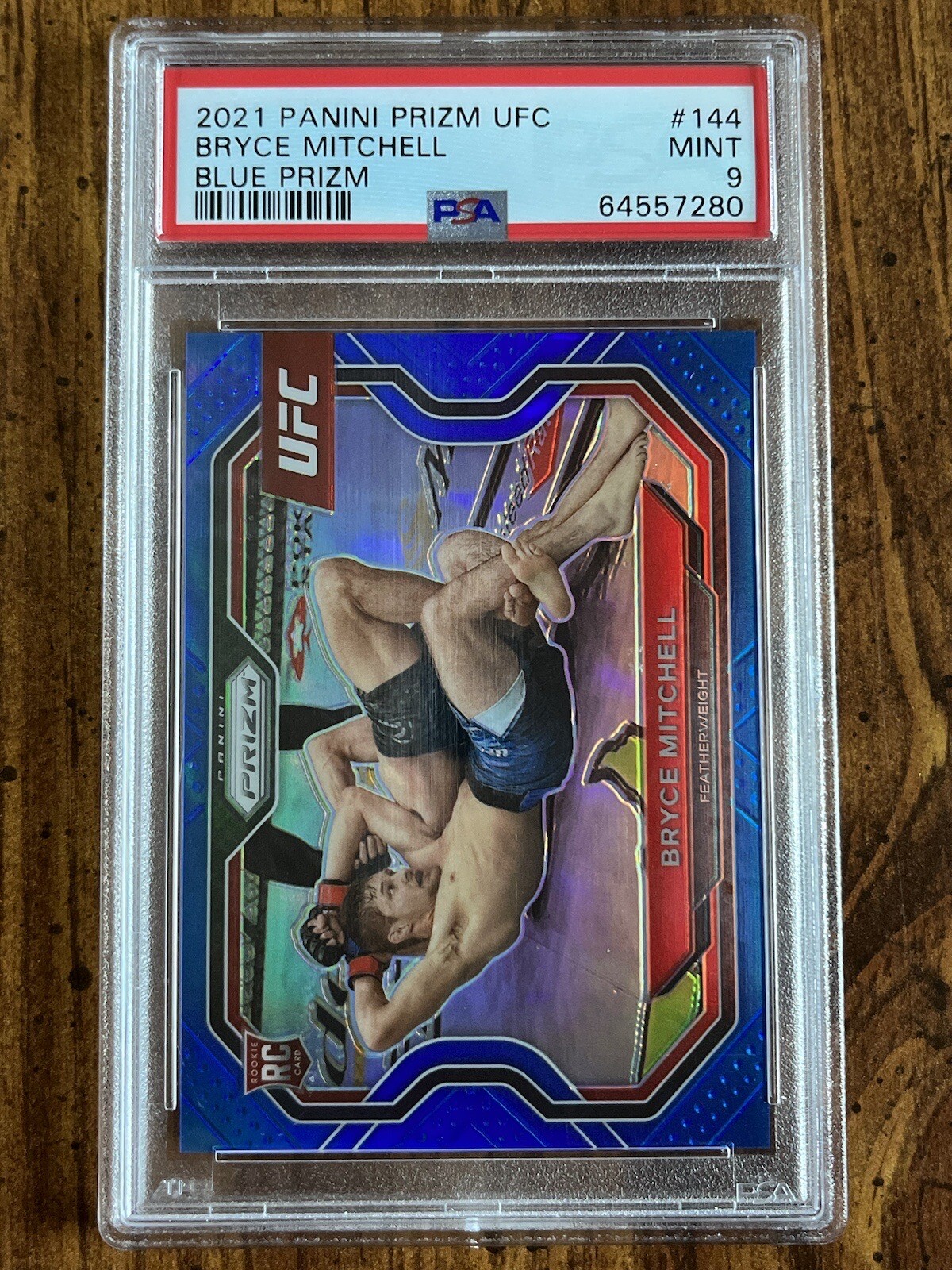 Bryce Mitchell • 2021 Prizm Blue /199 #144 PSA 9 • Rookie RC UFC 🌪️🇺🇸🥊🥋