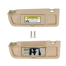 Left Driver Side Car Sun Visor Assembly For Honda Civic 06-11 Pearl Ivory Beige